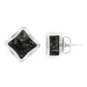 Orecchini a chiodo - Carré Paillettes Nero