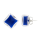 Boucles d'oreilles clou en verre soufflées - Carré Billes