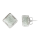 Boucles d'oreilles clou en verre soufflées - Carré Billes
