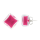 Boucles d'oreilles clou en verre soufflées - Carré Billes