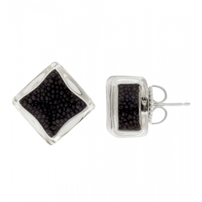 Stud earrings - Carré Billes
