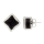 Boucles d'oreilles clou en verre soufflées - Carré Billes
