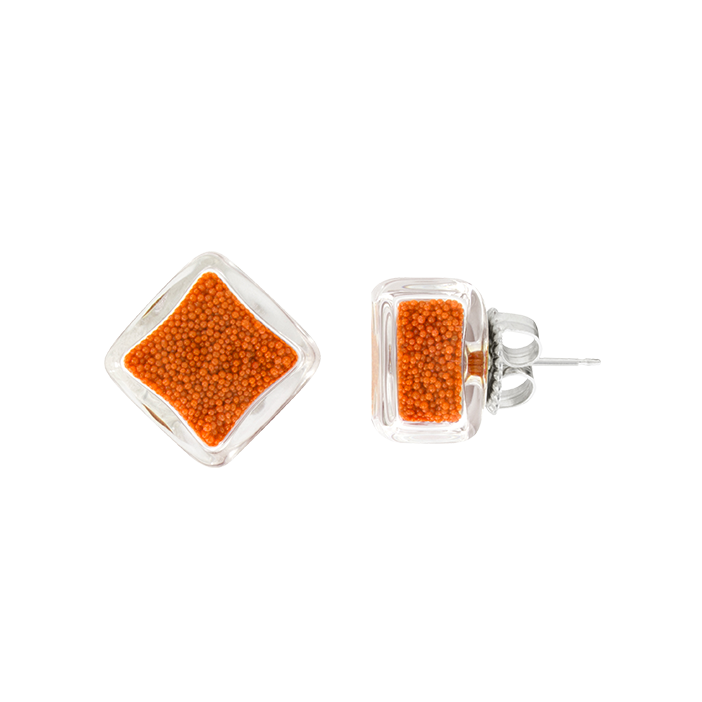 Stud earrings - Carré Billes