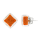 Boucles d'oreilles clou en verre soufflées - Carré Billes