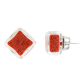 Ohrstecker - Carré Billes Orange