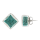 Boucles d'oreilles clou en verre soufflées - Carré Billes