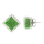 Boucles d'oreilles clou en verre soufflées - Carré Billes