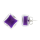 Boucles d'oreilles clou en verre soufflées - Carré Billes