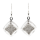 Boucles d'oreilles crochet en verre soufflées - Carré Billes