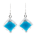 Boucles d'oreilles crochet en verre soufflées - Carré Billes