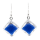 Boucles d'oreilles crochet en verre soufflées - Carré Billes