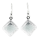 Boucles d'oreilles crochet en verre soufflées - Carré Billes