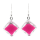 Boucles d'oreilles crochet en verre soufflées - Carré Billes