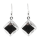 Boucles d'oreilles crochet en verre soufflées - Carré Billes