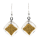 Boucles d'oreilles crochet en verre soufflées - Carré Billes