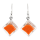 Boucles d'oreilles crochet en verre soufflées - Carré Billes