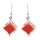 Boucles d'oreilles crochet en verre soufflées - Carré Billes