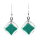 Boucles d'oreilles crochet en verre soufflées - Carré Billes