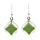 Boucles d'oreilles crochet en verre soufflées - Carré Billes