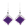 Boucles d'oreilles crochet en verre soufflées - Carré Billes