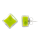 Boucles d'oreilles clou en verre soufflées - Carré Milk