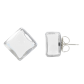 Stud earrings - Carré Milk Purple