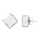 Boucles d'oreilles clou en verre soufflées - Carré Milk