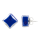 Boucles d'oreilles clou en verre soufflées - Carré Milk
