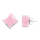 Boucles d'oreilles clou en verre soufflées - Carré Milk