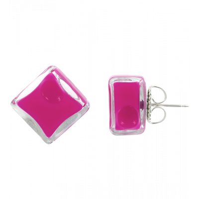 Stud earrings - Carré Milk