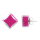Boucles d'oreilles clou en verre soufflées - Carré Milk