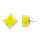 Boucles d'oreilles clou en verre soufflées - Carré Milk
