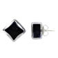 Stud earrings - Carré Milk Rust