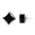 Boucles d'oreilles clou en verre soufflées - Carré Milk