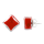 Boucles d'oreilles clou en verre soufflées - Carré Milk