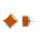 Boucles d'oreilles clou en verre soufflées - Carré Milk