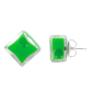 Stud earrings - Carré Milk Light Green