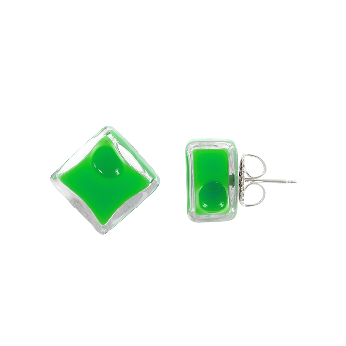 Stud earrings - Carré Milk