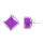 Boucles d'oreilles clou en verre soufflées - Carré Milk