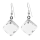 Boucles d'oreilles crochet en verre soufflées - Carré Milk