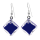Boucles d'oreilles crochet en verre soufflées - Carré Milk