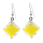 Boucles d'oreilles crochet en verre soufflées - Carré Milk