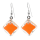 Boucles d'oreilles crochet en verre soufflées - Carré Milk