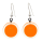 Boucles d'oreilles crochet en verre soufflées - Cachou Milk