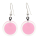 Boucles d'oreilles crochet en verre soufflées - Cachou Milk