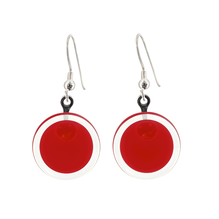 Hook earrings - Cachou Milk Dark red