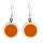 Boucles d'oreilles crochet en verre soufflées - Cachou Milk