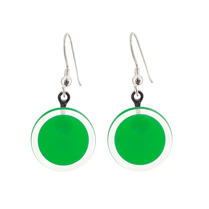 Hook earrings - Cachou Milk Dark green