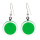 Boucles d'oreilles crochet en verre soufflées - Cachou Milk