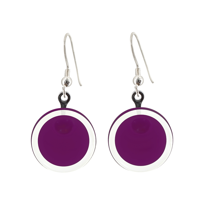 Hook earrings - Cachou Milk Dark purple